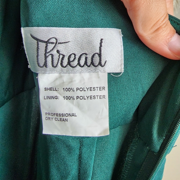 Thread Bridesmaids Style TH009 Cora In Hunter Green Gown Racerback NWT S… - Picture 7 of 8